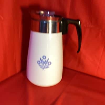 Vintage CorningWare Blue Cornflower 9-cup Coffee Percolator - Complete