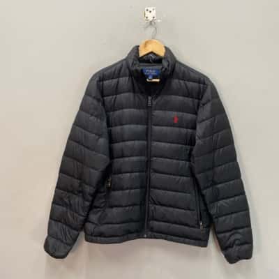Polo Ralph Lauren Mens  Duckdown puffer Jacket Size S Black  / Red Logo