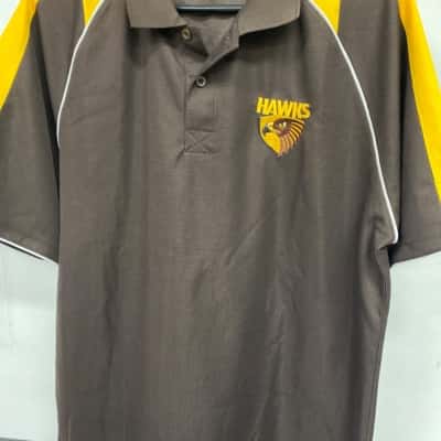 Hawthorn AFL Mens  Size XL T-Shirt Brown / Yellow 