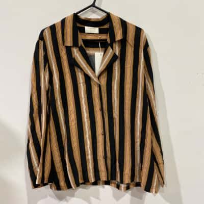 Augusta Martha Shirt Womens  Size M Striped 