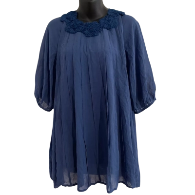 Vera Wang Womens  Size S 3/4 Sleeve Top Navy Blue 