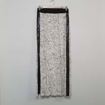 Sass & Bide Women's Size 10 Take Me Down Spotted Maxi Skirt 