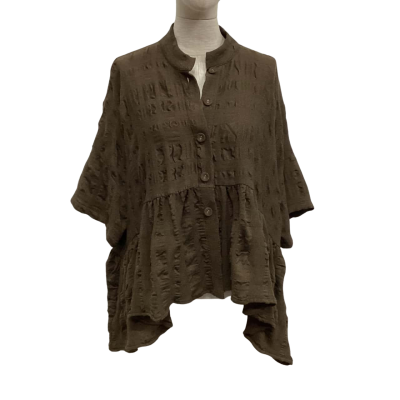  Dogstar Swing Top  Size S Short Sleeve Shirt Brown 