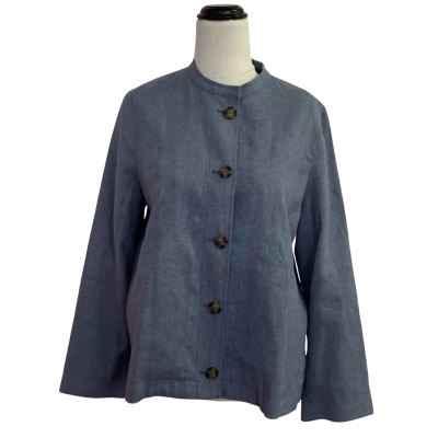 Trenery Womens  Size 10 Cropped Jacket Blue 