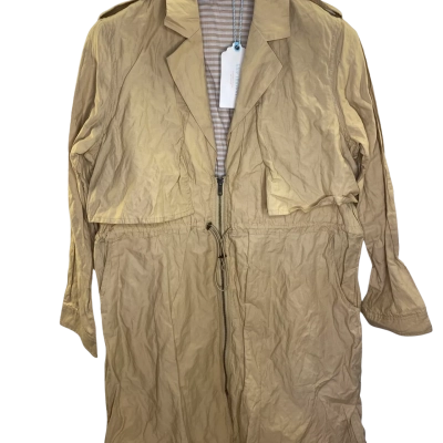 Blue Illusion Womens  Size M Trench Coat Beige 
