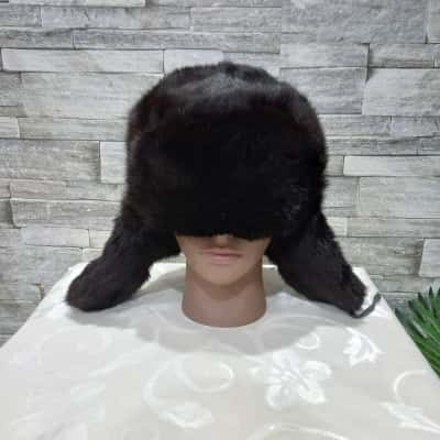  Mens ushanka  Hat Black russian   