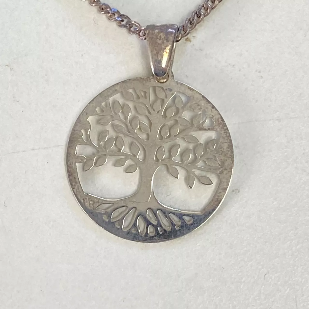 925 Italy Sterling Silver Tree Of Life Necklace