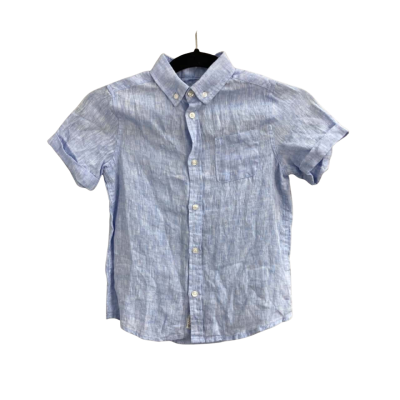 BNWT Mac & Ellie linen short sleeve shirt Size 7   Blue 