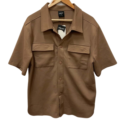 Nana Judy Short Sleeve Beige Ridgemont Over Shirt Size M