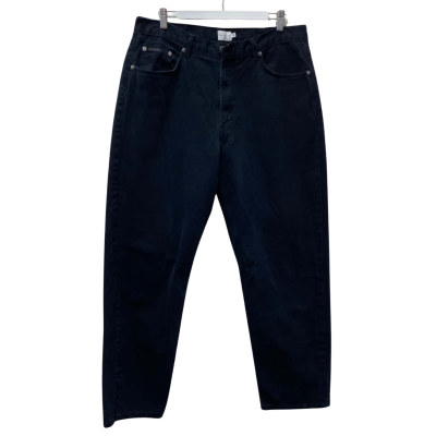 Calvin Klein Mens  Size 36 Straight Leg Jeans Black -100% Cotton