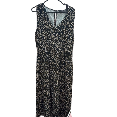 Sportsgirl Womens  Size 18 Black Beige Floral Dress 