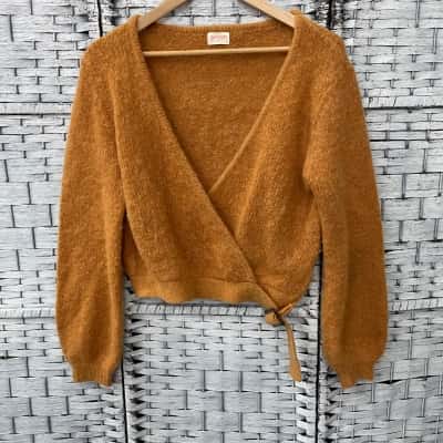 Gorman Womens  Size 8 Cropped Cardigan Mustard / Orange 