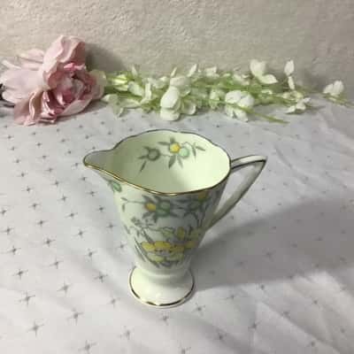 Vintage Royal Stafford Yellow Floral Bone China Milk Jug