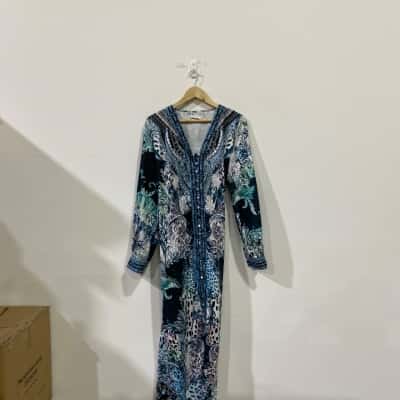 Gems Exclusive Print By Lorraine Designs Button /Belted GEM Dress Womens  Size 12 Floral RRP $79.95
