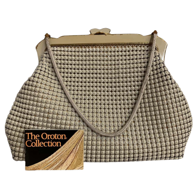 1969 Vintage Oroton Alumesh Made in West Germany Women's Handbag Gardenia Colour