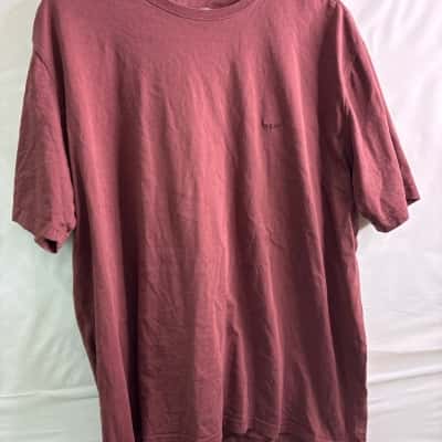 R.M. Williams Mens Size XXXL Short Sleeve Shirt Maroon 