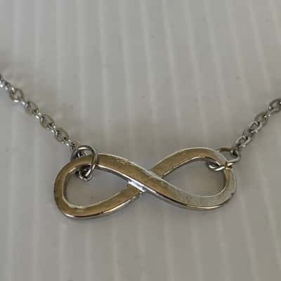 Dainty Sterling Silver Infinity Necklace - 40cm