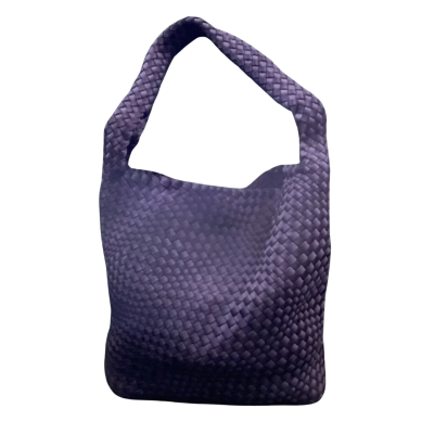 Prene Black Woven Shopper Bag