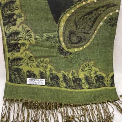 PASHMINA Womens  Size One Size Scarf Green 