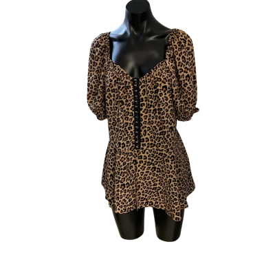 City Chic Womens  Size XS Blouse Animal print 