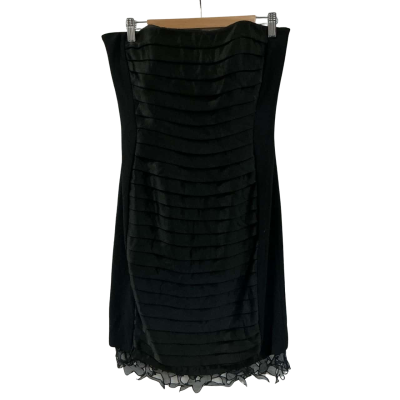 George Gross black strapless dress, size 12