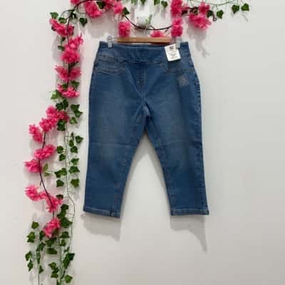 Rivers Womens  Size 12 Cropped Jeans Blue 