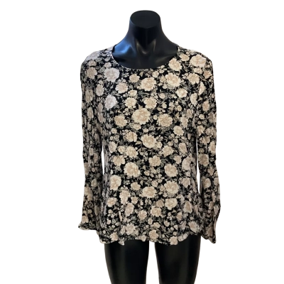 Jeanswest Womens  Size 12 Blouse Black  / Floral 