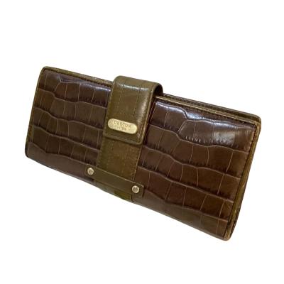 Oroton Womens Leather Wallet Green 