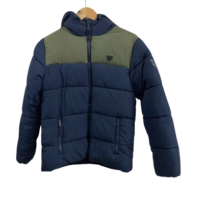 Bauhaus Kids Size 14 Puffer Jacket Navy/Khaki
