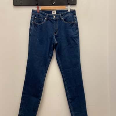 Just Jeans Women's  Size 12 High-Waisted Jeans / Slim Fit Jeans Dark Wash Blue 