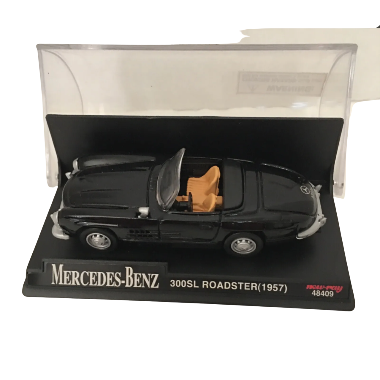 New Ray 48409 1:43 1957 Mercedes Benz 300 SL Roadster Black 125x60 