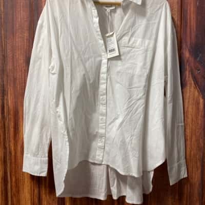 Seed Heritage Womens  Size 14 White shirt new 