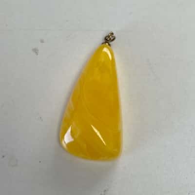 Teardrop Shaped Baltic Amber Pendant 