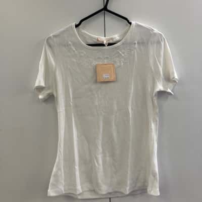 Noni B Womens  Size M Short Sleeve Top White 