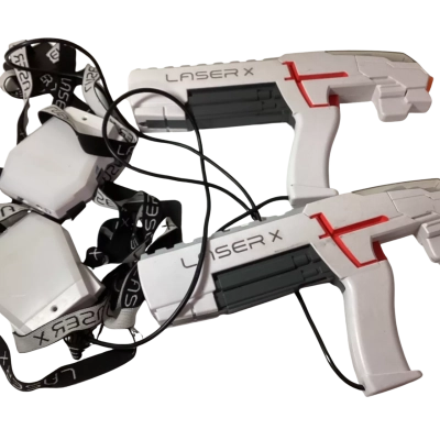 LASER X Two Player Long Range Laser Tag Gaming Blaster Set - Tested & Working
