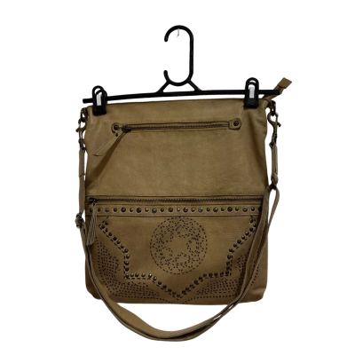 Cadelle Leather Womens Cross Body Bag Beige 