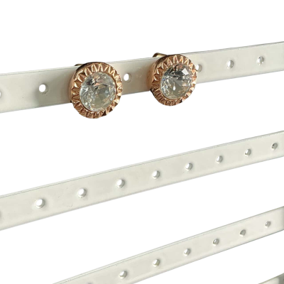 Mimco Womens Rose Gold tone and crystal stud earrings
