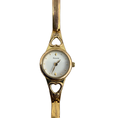  Womens Vintage Accurist Gold Tone Watch (Needs New Battery)