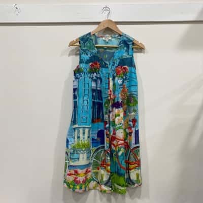 Orientique Womens  Size 10 Sleeveless Dress  Multicoloured 