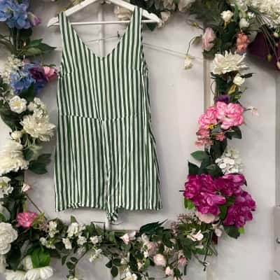 Mister Zimi  est.Size 6 Green  Striped Playsuit