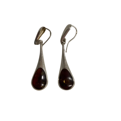 Womens 925 Sterling Silver Drop Earrings 