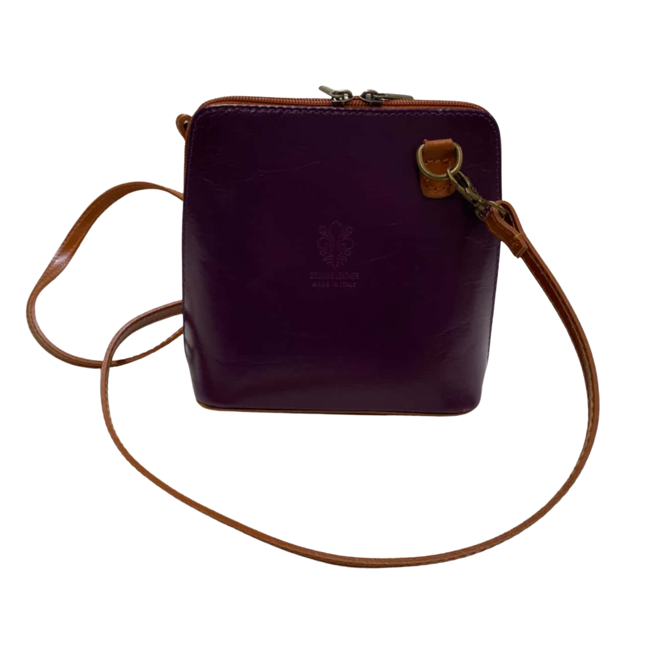 Womens Purple Cross Body Leather Bag(s)