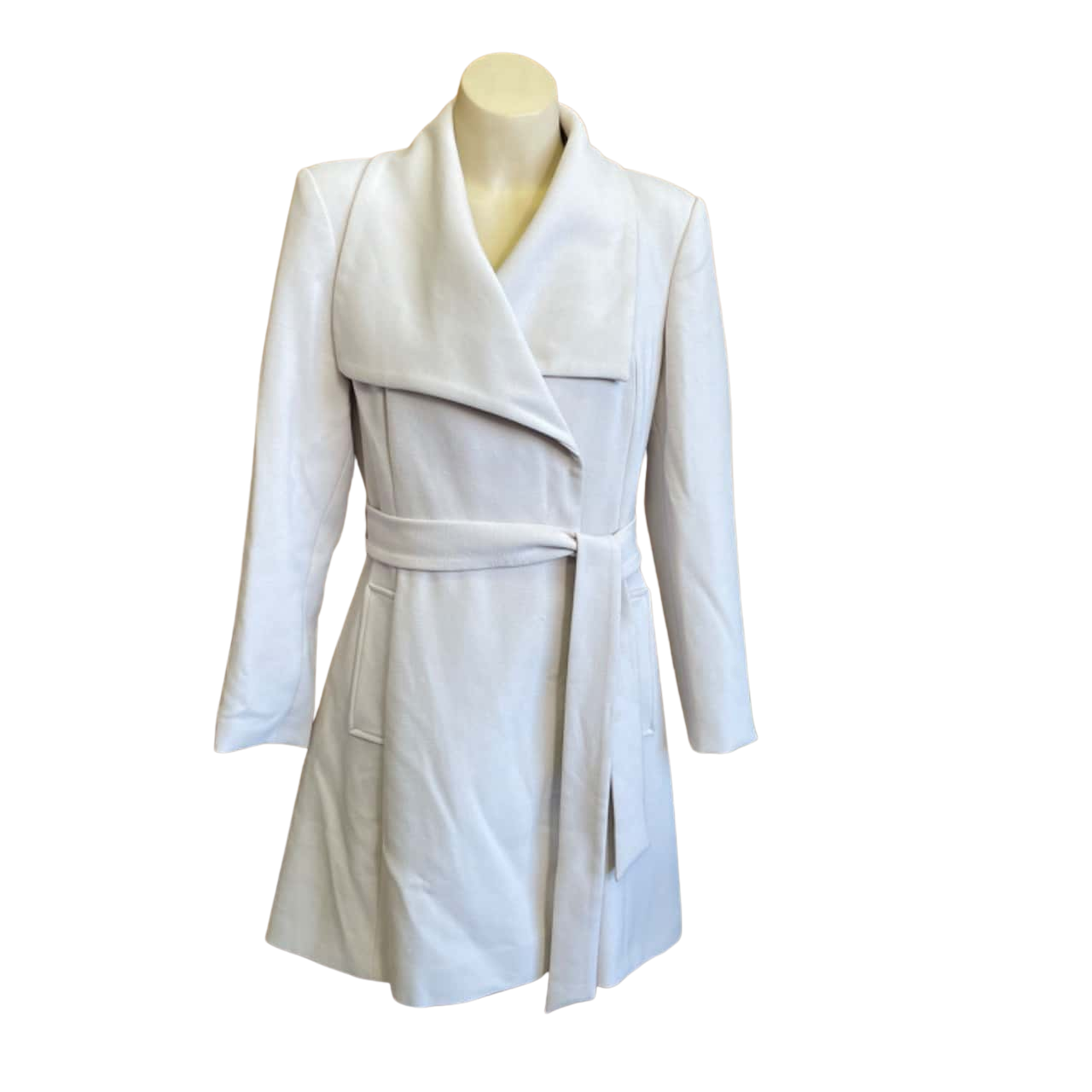 Portmans Womens Trench Belted Coat, Wrap Jacket, Nude Size 12(s)