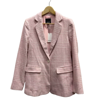 New With Tags MARCS Women’s  Size 10 Ivana Longerline Blazer Checked / Pink   RRP: $329.95 On Sale: $159.00