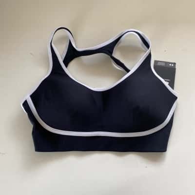 Under Armour Black Infinity Mid Piped Sports Bra Size S 