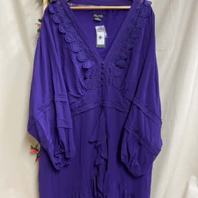 Womens City Chic Purple Sweetheart Dress Size XXL RRP $139.95
