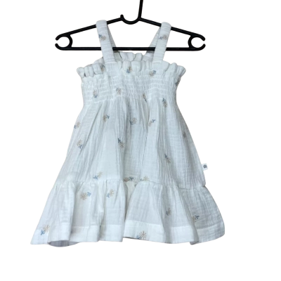 Brand New - Kynd Baby Shirred Dress - Size 0 (6-12mths)
