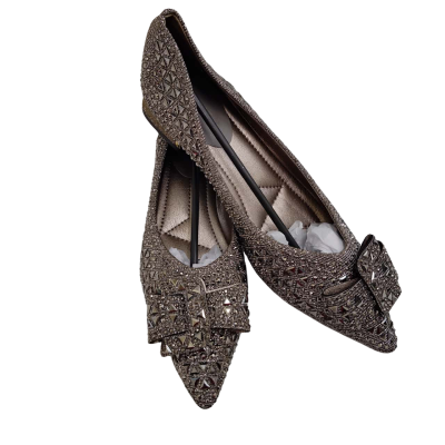  Womens  Size 43 Silver Diamonte Court Shoe