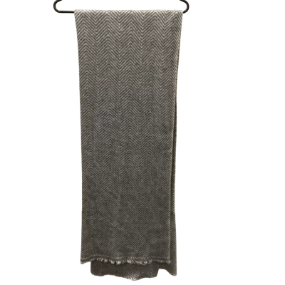 Silver/ Grey Patterned Cashmere Scarf