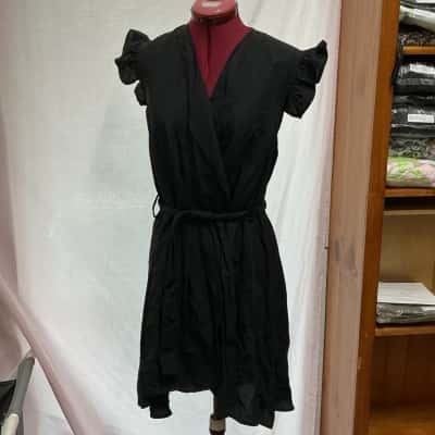 Imonni Womens  Size 8 Wrap Dress Black  